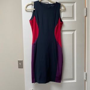 French Connection Navy Red Purple Color Block Mini